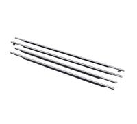 Ausla Ventana de Puerta de 4 Piezas Cinturón de Sello WeatherStrip, Construcción de Materiales Premium, Instalación Fácil, Protección Superior, Actualización de Diseño Elegante, Cromo + Negro,