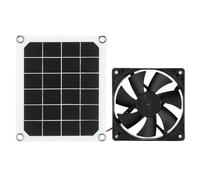 Ausla Ventilador de Escape con Panel Solar Monocristalino de 6 V y 10 W, Carga USB, Ideal para Invernadero y Gallinero