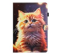 Auslbin Colorido PU Lenovo Idea Tab 11" Tablet 2025 TB-336ZU TB-336FU Hermoso de Patrón Funda Fundas de Tableta con Función de Soporte Adecuada para Películas Chat de Video Chat (CH) Gato