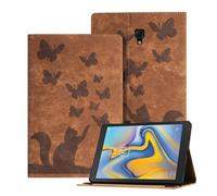 Auslbin en Relieve Funda Samsung Galaxy Tab A 10.5 2018, Funda Retro para Tableta de Cuero PU para Samsung Galaxy Tab A 10.5 (2018) / T590, Marrón