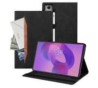 Auslbin Funda Compatible con Lenovo Idea Tab Pro 12.7" 2025 Fundas de Tableta de Cuero de PU de Estilo Clásico Anti-caída Carasa de Pestaña Protectora con Ranura para Tarjeta, Negro