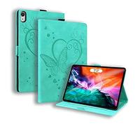 Auslbin Funda iPad Mini 6 (8.3 Pulgadas, 2021) Mariposa Patrón de Cuero PU con Cartera de la Tableta Magnético Función del Soporte Compatible con iPad Mini 6 (A2567 A2568 A2569) - Verde