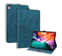 Auslbin Funda iPad Mini 6 (8.3 Pulgadas, 2021) Mariposa Patrón de Cuero PU con Cartera de la Tableta Magnético Función del Soporte Compatible con iPad Mini 6 (A2567 A2568 A2569) - Azul