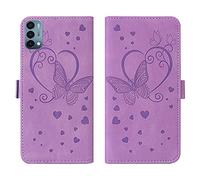 Auslbin Funda OnePlus Nord N200 5G Piel PU Soporte Plegable Ranuras Cartera con Tapa Tarjetas Magnético Cuero Flip Carcasas Case para OnePlus Nord N200 5G,Púrpura
