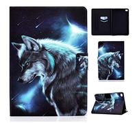 Auslbin Funda para iPad Mini 5/iPad Mini 4/iPad Mini 3/iPad Mini 2/iPad Mini 1,Ultra Slim PU Cuero Funda Flip Casos con Función de Soporte y Auto Sleep/Wake Up,Lobo
