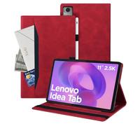 Auslbin Funda para Lenovo Idea Tab 11" 2025 TB-336ZU/TB-336FU, Tableta de Poléter Adecuada para Lenovo Idea Tab 11" 2025 Estilo de Cuero Clásico con Función Atril, Rojo