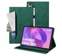 Auslbin Funda para Lenovo Idea Tab 11" 2025 TB-336ZU/TB-336FU, Tableta de Poléter Adecuada para Lenovo Idea Tab 11" 2025 Estilo de Cuero Clásico con Función Atril, Verde