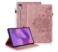 Auslbin Funda para Lenovo Idea Tab Pro 12.7" 2025 Protectoras Retro Carasa en Estilo de Flor de Alivio Diseño de Hebilla Magnética Fundas con Función de Soporte Rosa
