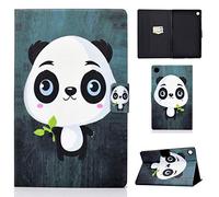 Auslbin Funda para Lenovo Tab M10 FHD Plus 10.3 Pulgadas TB-X606X/TB-X606F Tablet,con Auto Estela/Sueño Función del Soporte y Ranuras de Tarjetas,Panda de Cabeza Grande