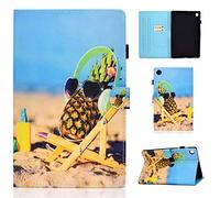 Auslbin Funda para Lenovo Tab M10 FHD Plus 10.3 Pulgadas TB-X606X/TB-X606F Tablet,con Auto Estela/Sueño Función del Soporte y Ranuras de Tarjetas,Piña
