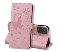 Auslbin Funda para Samsung Galaxy A53 5G Piel PU Soporte Plegable Ranuras Cartera con Tapa Tarjetas Magnético Cuero Flip Case Carcasas para Samsung Galaxy A53 5G,Rosa