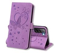 Auslbin Funda para Samsung Galaxy S21 FE 5G 6.4 Pulgadas Piel PU Soporte Plegable Ranuras Cartera con Tapa Tarjetas Magnético Cuero Flip Case Carcasas para Samsung Galaxy S21 FE 5G,Púrpura