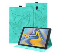 Auslbin Funda para Samsung Galaxy Tab A 10.5 Pulgadas (SM-T590/SM-T595) 2018 Mariposa Patrón Protección de Esquina Carcasa de Cuero Sintético con Función de Soporte (Verde)