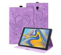 Auslbin Funda para Samsung Galaxy Tab A 10.5 Pulgadas (SM-T590/SM-T595) 2018 Mariposa Patrón Protección de Esquina Carcasa de Cuero Sintético con Función de Soporte (Púrpura)