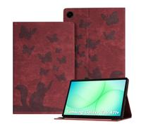 Auslbin Funda para Samsung Galaxy Tab A11+/A11 Plus 11 Pulgadas 2025 SM-X230 SM-X235 SM-X236B Carcasa Ultra Slim PU Folio Soporte Protectora Tableta Visualización Multiángulo con Soporte Pencil Rojo