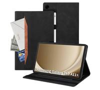 Auslbin Funda para Samsung Galaxy Tab A11+/A11 Plus 11 Pulgadas 2025 SM-X230 SM-X235 SM-X236B PU Cuero Soporte de Cubierta de Tableta Protectora Carcasa Cover Anti-Scratch con Soporte Pencil Negro