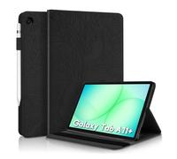 Auslbin Funda para Samsung Galaxy Tab A11+/A11 Plus de 11 pulgadas 2025 SM-X230 SM-X235 SM-X236B Folio Flip PU Cuero Funda Tablet Funda con Soporte para Lápiz y Función de Soporte Negro