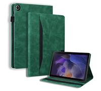 Auslbin Funda para Samsung Galaxy Tab A8 10.5 Pulgadas SM-X205/X200 2021 Protección de Esquina Carcasa de Cuero Sintético con Bolsillo Función de Soporte(Verde)