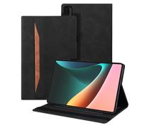 Auslbin Funda para Xiaomi Pad 5/Xiaomi Pad 5 Pro (11 Pulgadas,2021) Protección de Esquina Carcasa de Cuero Sintético con Bolsillo Función de Soporte(Negro)