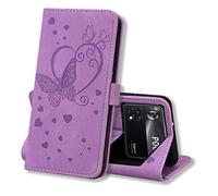 Auslbin Funda para Xiaomi Poco X4 Pro 5G 6.67 Pulgadas Piel PU Soporte Plegable Ranuras Cartera con Tapa Tarjetas Magnético Cuero Flip Case Carcasas para Xiaomi Poco X4 Pro 5G,Púrpura