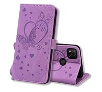 Auslbin Funda para Xiaomi Redmi 10A / 9C / 9C NFC 6.53 Pulgadas Piel PU Soporte Cartera con Tapa Tarjetas Magnético Cuero Flip Case Carcasas para Xiaomi Redmi 10A / 9C / 9C NFC,Púrpura