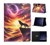 Auslbin Funda para Xiaomi Redmi Pad 2 11 Pulgadas 2025 Folio Flip Colorido Funda de Cuero PU con Soporte y Ranura para Tarjeta/Funda Magnética para Redmi Pad 2 11 Pulgadas Lobo Nocturno