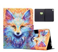 Auslbin Funda para Xiaomi Redmi Pad 2 11 Pulgadas 2025 Folio Flip Colorido PU Cuero Funda Protectora con Soporte y Ranura para Tarjeta/Funda Magnética con Portalápices Zorro