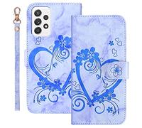 Auslbin Funda Samsung Galaxy A23 6.6 Pulgadas Soporte Plegable Flip Case de Ranuras Tarjetas Magnético Protector PU Cuero con Tapa Carcasa para Samsung Galaxy A23 (Azul)