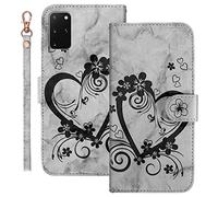 Auslbin Funda Samsung Galaxy S20 +/S20 Plus Soporte Plegable Flip Case de Ranuras Tarjetas Magnético Protector PU Cuero con Tapa Carcasa para Samsung Galaxy S20 +/Samsung Galaxy S20 Plus (Negro)