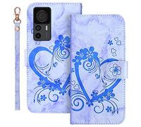 Auslbin Funda Xiaomi 12T / Xiaomi 12T Pro 5G 6.73 Pulgadas Soporte Plegable Flip Case de Ranuras Tarjetas Magnético Protector PU Cuero con Tapa Carcasa para Xiaomi 12T / Xiaomi 12T Pro 5G 2022 (Azul)