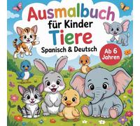 Ausmalbuch für Kinder Tiere Spanisch-Deutsch