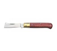 AUSONIA - 32028 NAVAJA INJERTADORA CON HOJA DE ACERO INOXIDABLE Y MANGO DE MADERA DE 17 CM, HOJA 7 CM