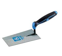 AUSONIA - 40001 Paleta de albañil Punta Cuadrada con Mango Mango de Goma Bimaterial 14 cm