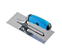 AUSONIA - 42027 LLANA DE ALBANIL PARA ESTUCO CON HOJA DE ACERO INOXIDABLE DE 20X8 Y MANGO DE GOMA BIMATERIAL