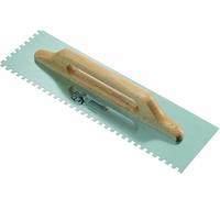 AUSONIA - 42087 LLANA DE ALBANIL GRANDE PARA COLA CON HOJA DE ACERO DE 48X14 CON DENTADO DE 12 X 12 FIJADA CON REMACHES AL MANGO DE MADERA