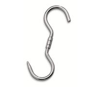 AUSONIA - 58345 GANCHO DE CARNICERO PARA CARNE CON INTERSECCIÓN DE 240X10 MM DE ACERO INOXIDABLE