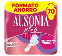 Ausonia Compresas Ultra Plus Normal Con Alas, 70 unidades, Protección Y Ligero Aroma Todo En Uno