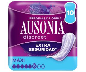 Ausonia Discreet Compresa Maxi Pérdidas Orina Mujer 10 uds