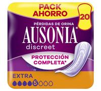 Ausonia Discreet Compresas, Extra, Pack de 20,Para Pérdidas De Orina Para Mujer, Protección Completa*, Discreción Increíble