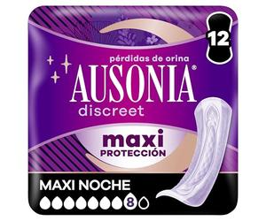Ausonia Discreet Compresas Ultra Día Y Noche, Pack de 48, Para Pérdidas De Orina Para Mujer, Extra Segura Y Discreta