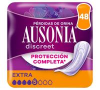 Ausonia Discreet Extra 48 unidades | Protección completa contra pérdidas de orina, discreción increíble bajo la ropa, seguridad todo el día
