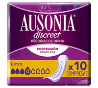 AUSONIA Discreet Extra Compresas Para Pérdidas de Orina, Blanco, 10 Unidades