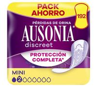 Ausonia Discreet Mini 192 unidades | Protección completa contra pérdidas de orina, discreción increíble bajo la ropa, seguridad todo el día