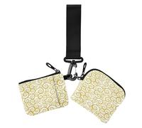 Auspicious Golden Cloud - Tarjetero delgado portátil para mujer, organizador de dinero con cremallera para monedas, 2 paquetes, Nube dorada auspiciosa, 1 size, Casual