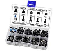 Aussel 10 Valores 180 Piezas Botón pulsador táctil Micro Momentary Tact Assortment Kit