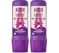Aussie 3 Minute Miracle Reconstructor Acondicionador Profundo 250ml Tratamiento Capilar para Revitalizar el Pelo Seco y Dañado Con Aceite de Macadamia (Paquete de 2)