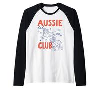 Aussie Dad Club Australian Shepherd Dog Owner Fathers Day Camiseta Manga Raglan