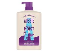 Aussie Miracle Moist Acondicionador Desenredante 1000ml. Fórmula Hidratante que Revitaliza y Restaura el Pelo Quebradizo y Seco. Enriquecido con Aceite de Nuez de Macadamia Australiano