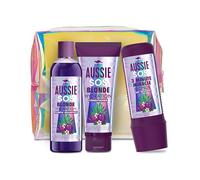 Aussie Set De Regalo SOS Blonde - Champú Morado, Mascarilla Pelo y Acondicionador Pelo - Para Pelo Rubio, con Mechas o Decolorado, 225/200/290 ml