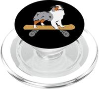 Aussie Skateboard Love Pastores australianos PopSockets PopGrip para MagSafe